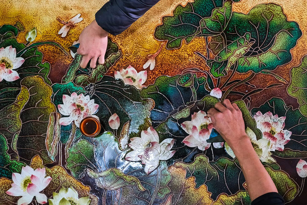 Pháp lam trong nội thất hiện đại