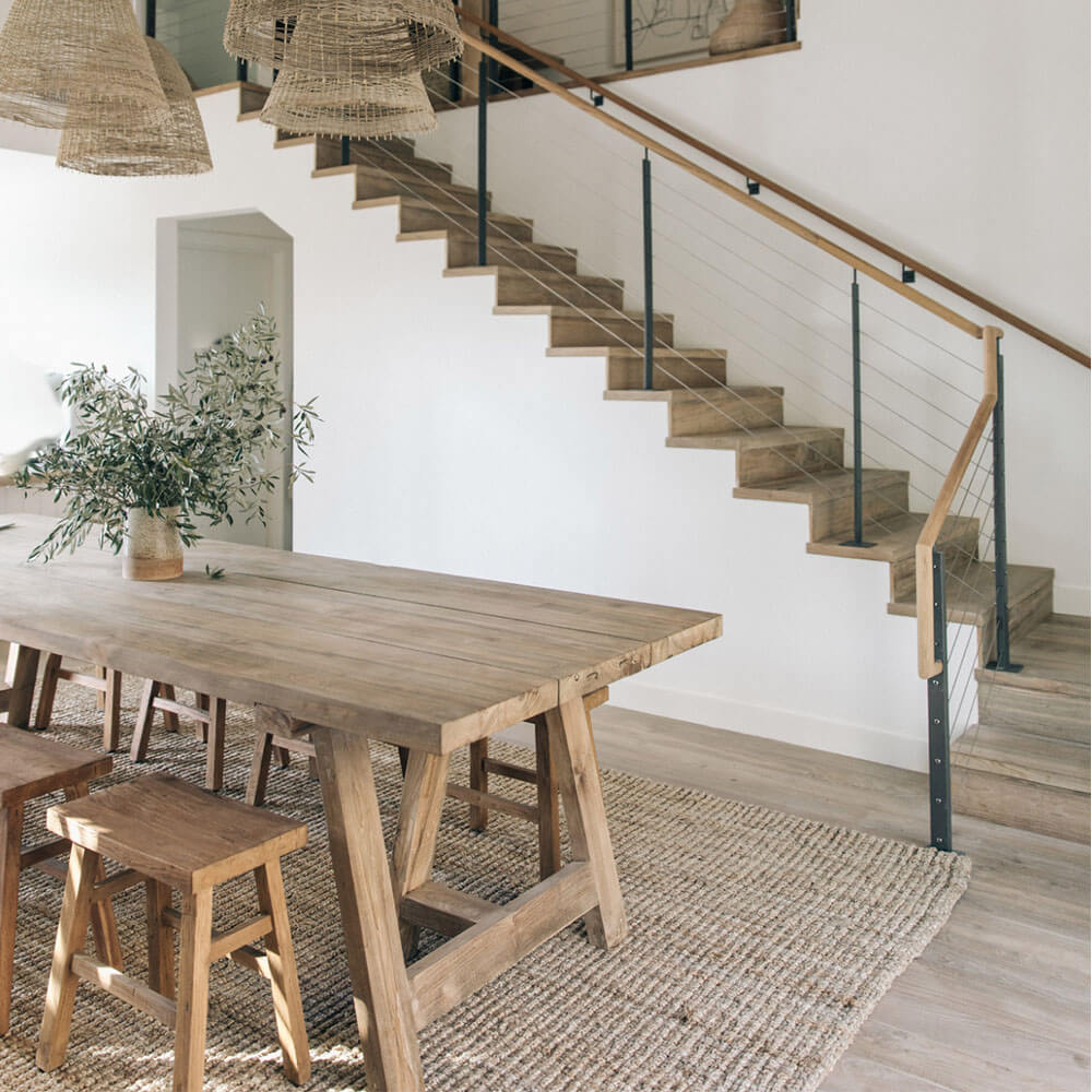 Thiết kế phòng khách đẹp đơn giản với nội thất gỗ tự nhiên