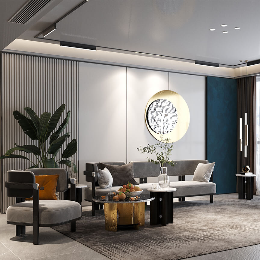 Không gian phòng khách Indochin