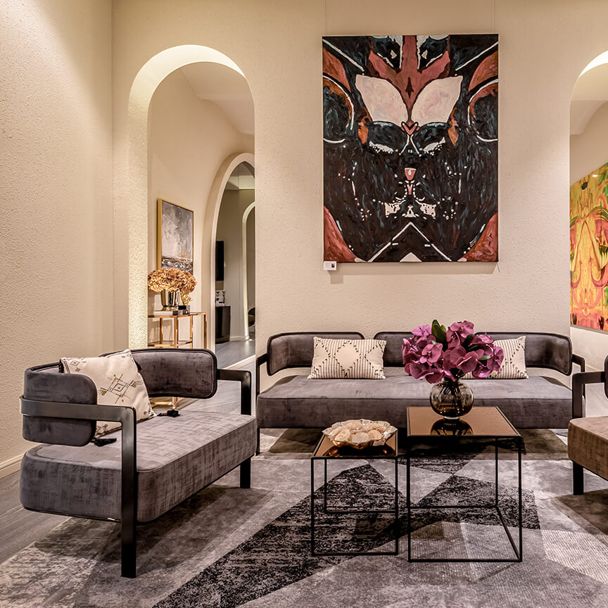 Không gian phòng khách Indochin