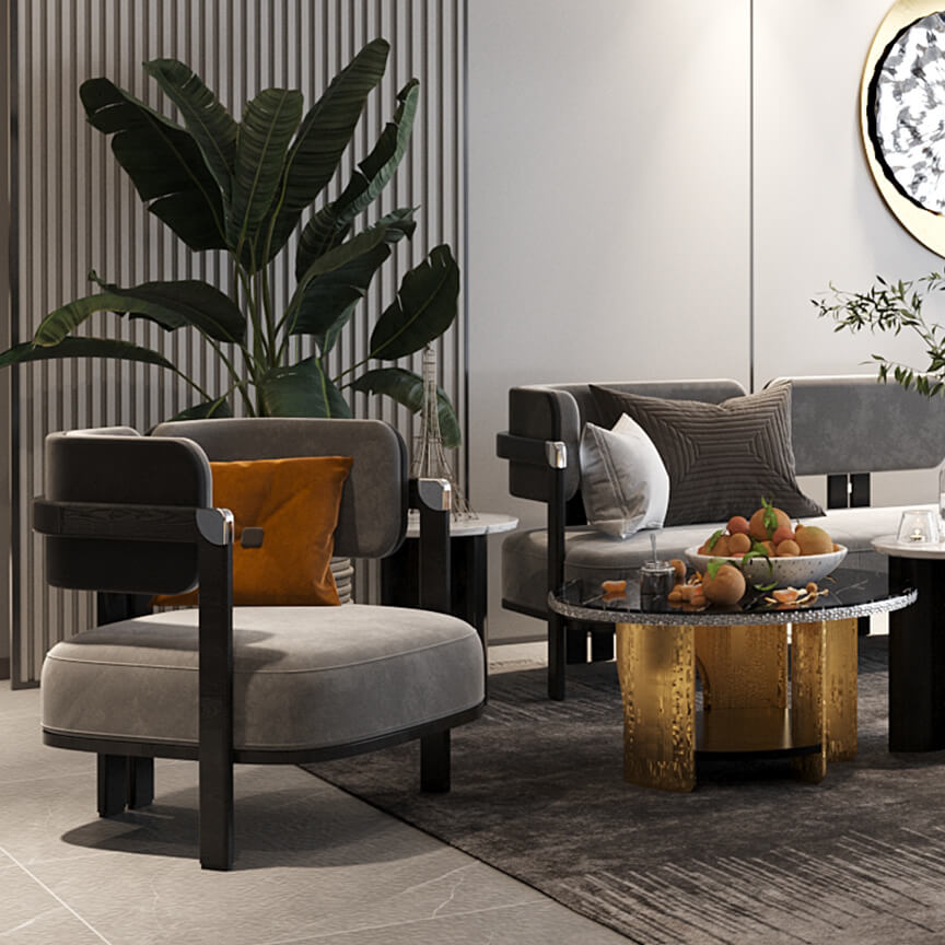 Không gian phòng khách Indochin