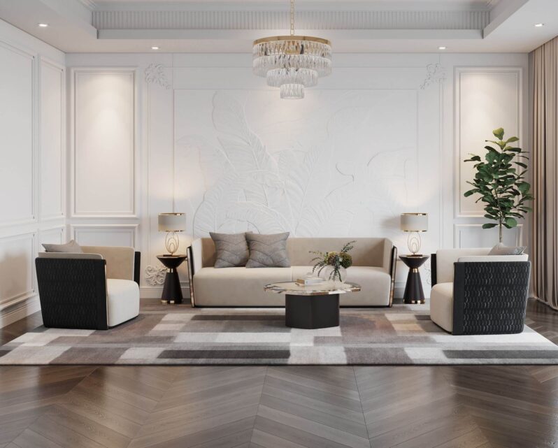 Không gian phòng khách momocca