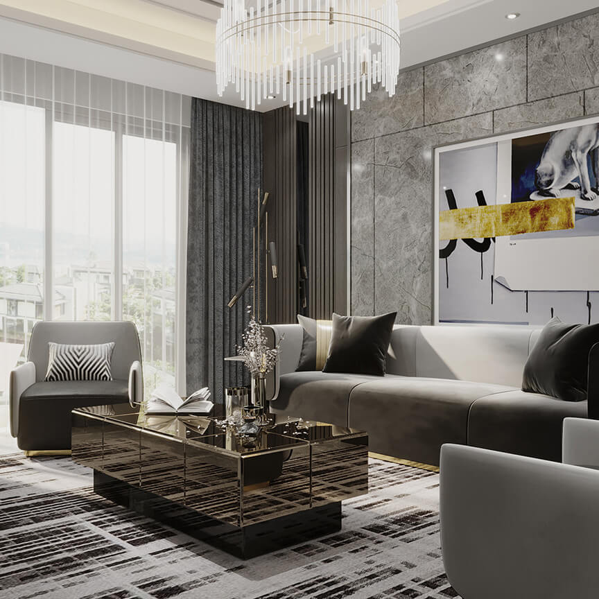 Không gian phòng khách Adora