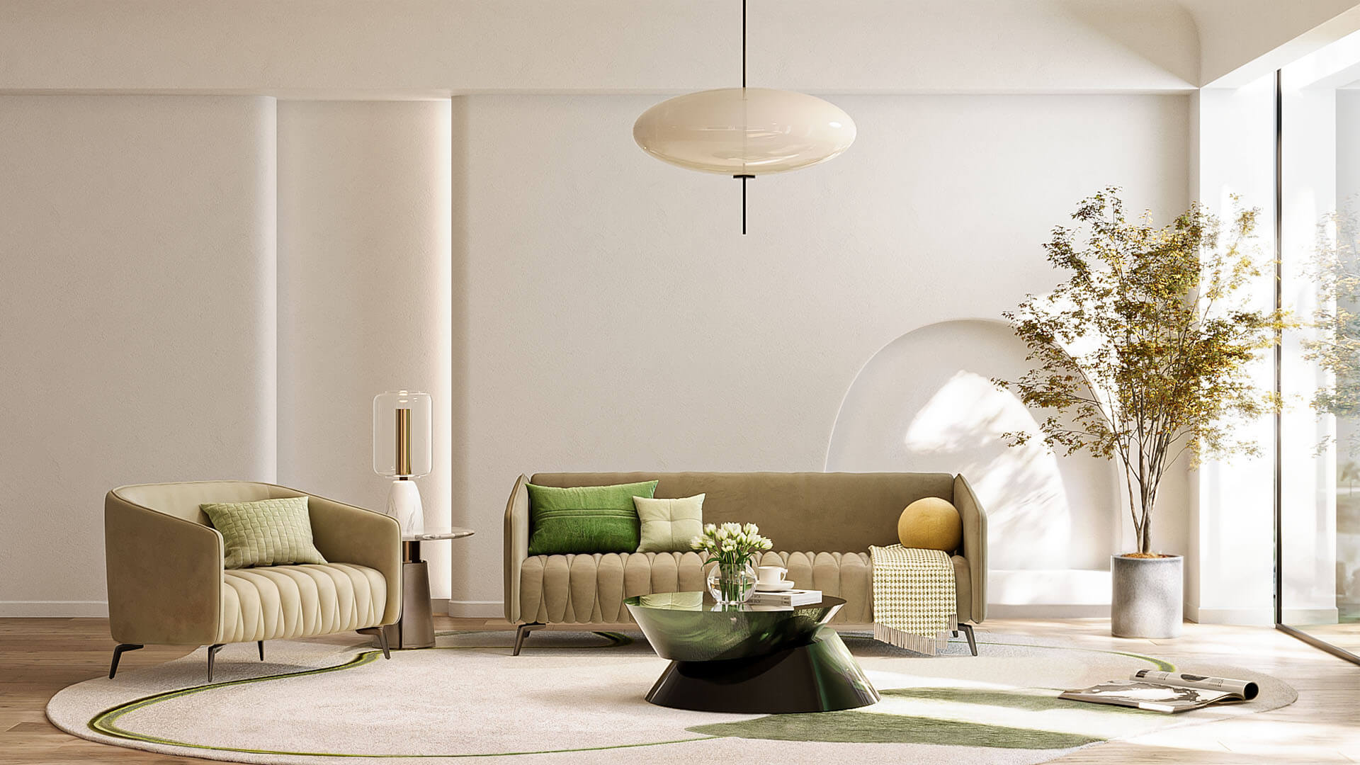 Không gian phòng khách Jefferson