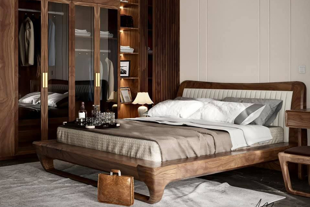 Giường ngủ gỗ tự nhiên - Giá trị thẩm mỹ và văn hóa trong ngôi nhà Việt