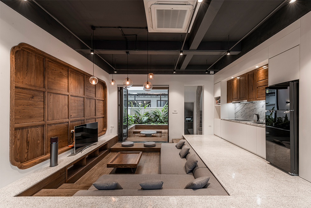 Vật liệu truyền thống tạo điểm nhấn cho không gian sống