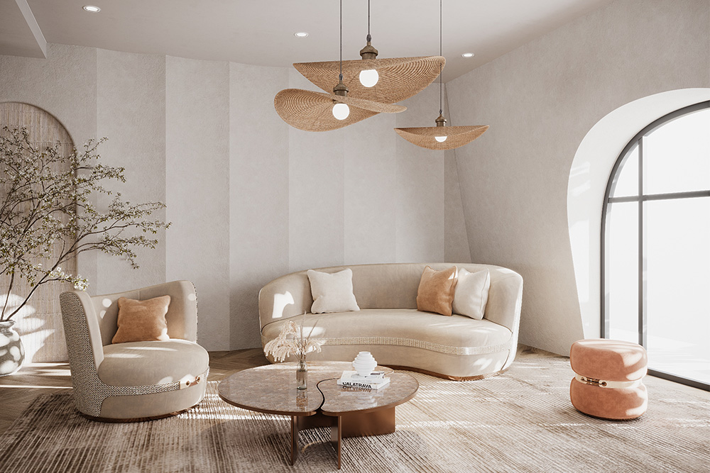 Vật liệu truyền thống tạo điểm nhấn cho không gian sống