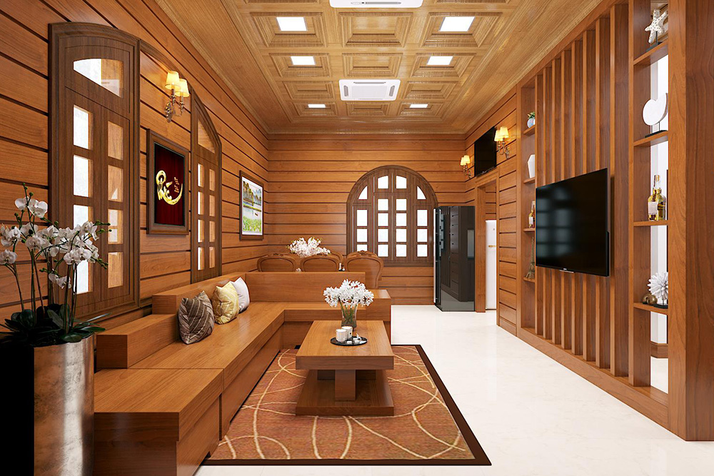 Vật liệu truyền thống tạo điểm nhấn cho không gian sống